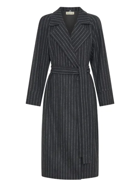 Nicholas Candice pinstripe belted coat