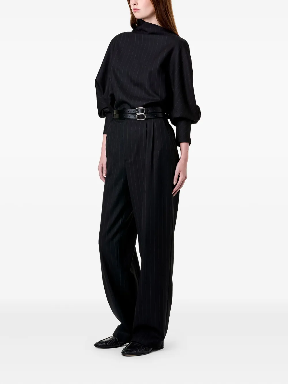 Nicholas Amadea broek met krijtstreep Zwart