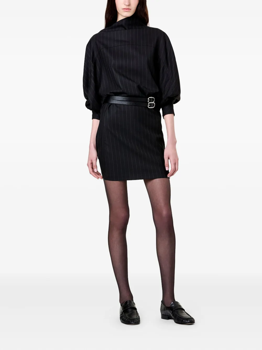 Nicholas Anika pinstripe mini dress - Zwart