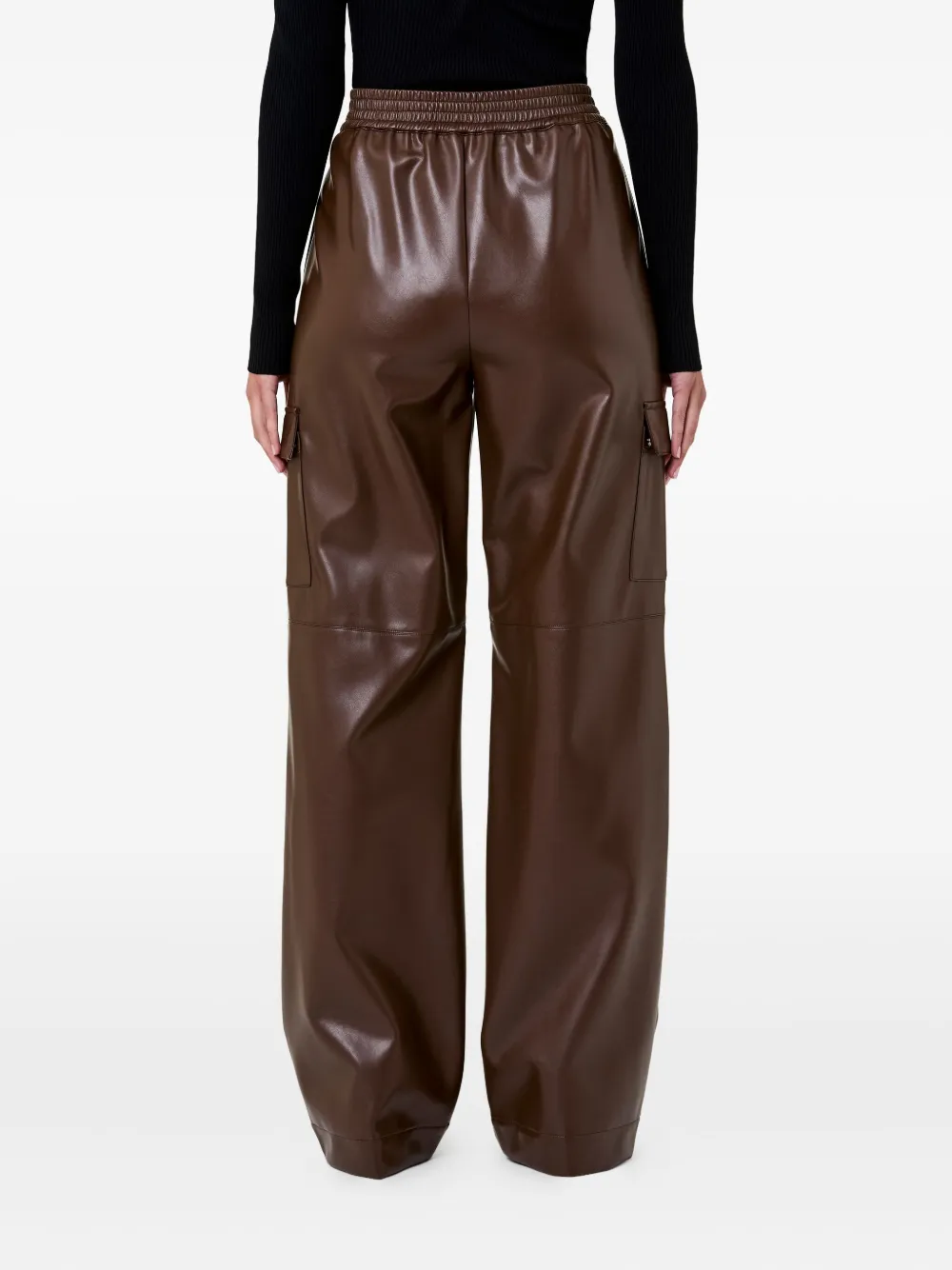 Nicholas Edwina Elasticated Cargo Trousers In Brown
