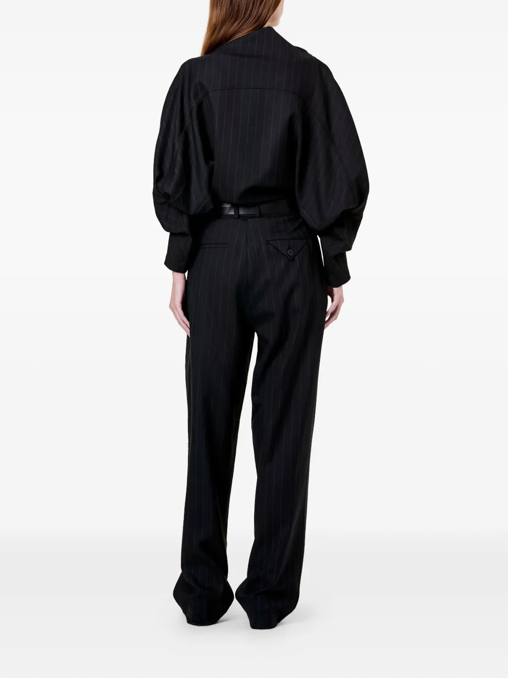 Nicholas Bettina blouse met krijtstreep Zwart