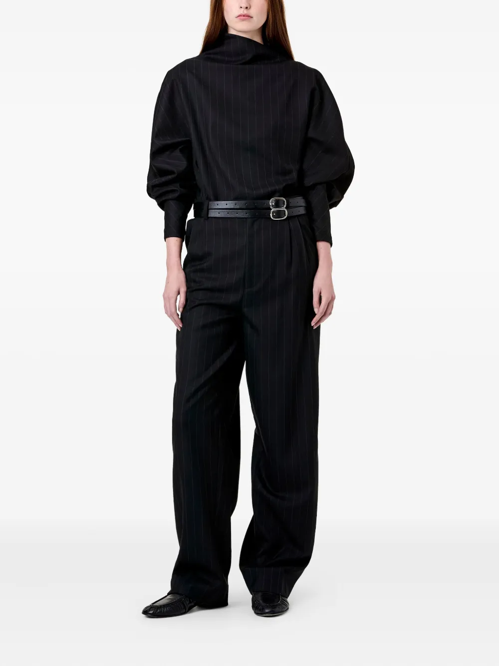 Nicholas Bettina pinstripe blouse - Zwart