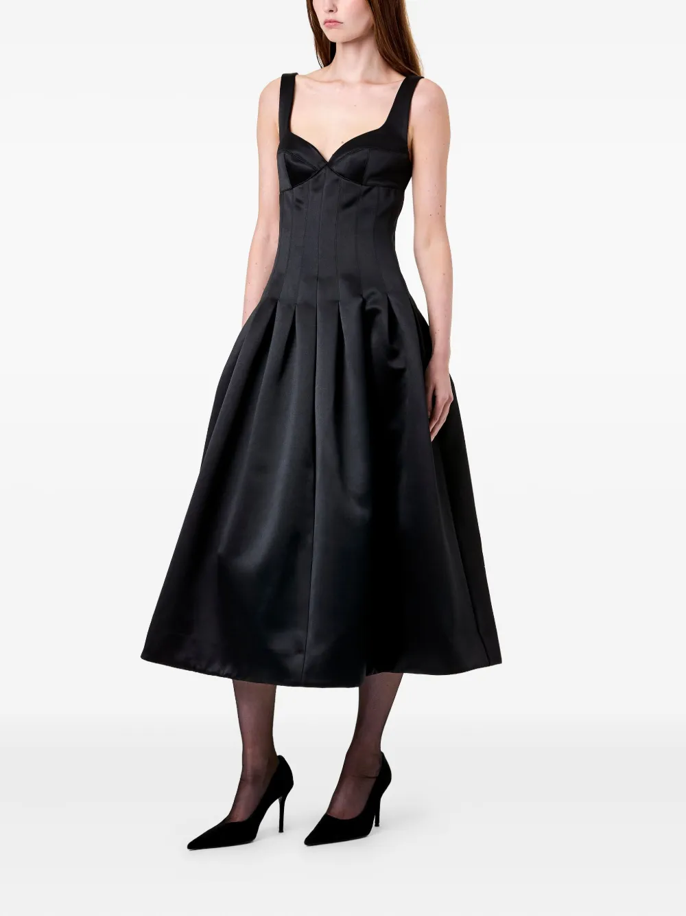 Nicholas Cory geplooide jurk Zwart