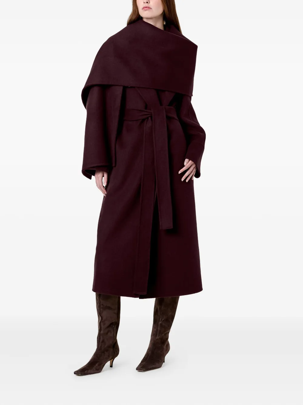 Nicholas Candice Belted Coat In Purple