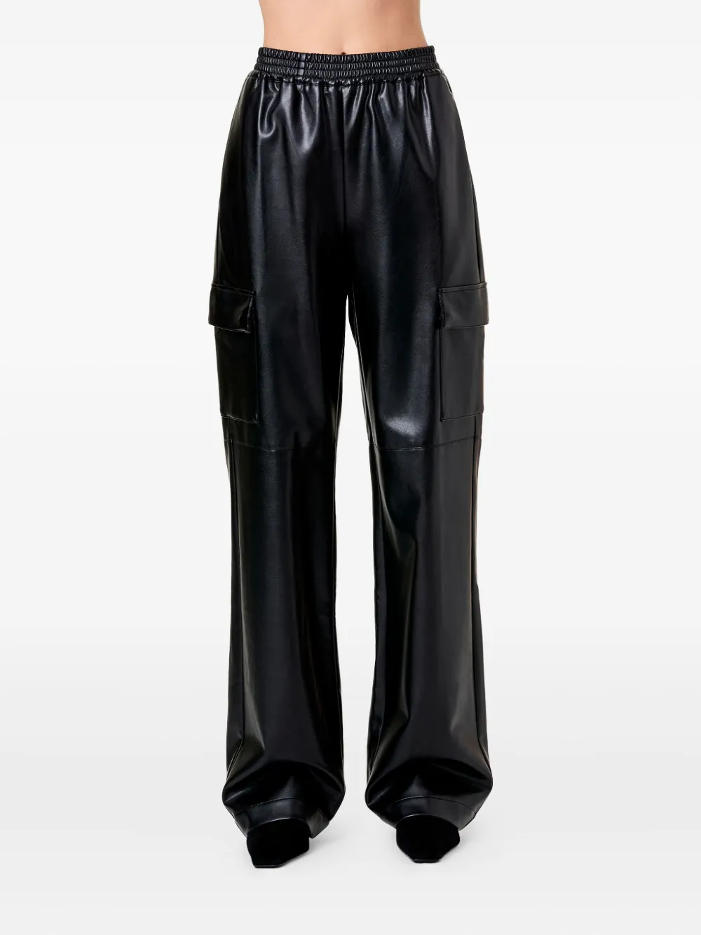 Nicholas Edwina Elasticated Cargo Trousers In Black