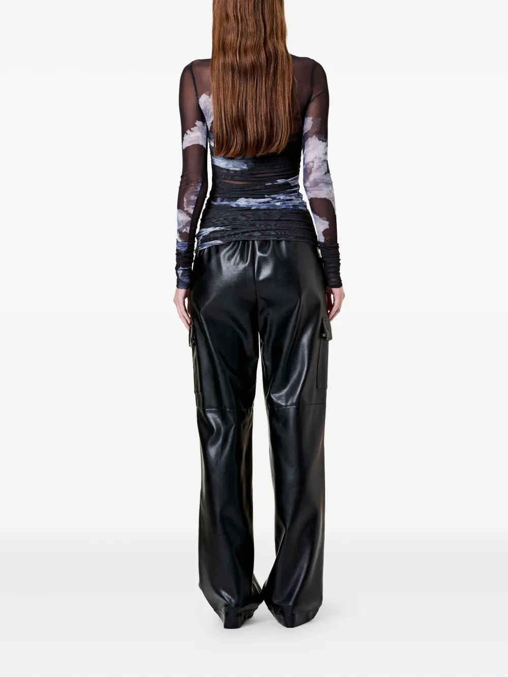 Nicholas Edwina Elasticated Cargo Trousers In Black