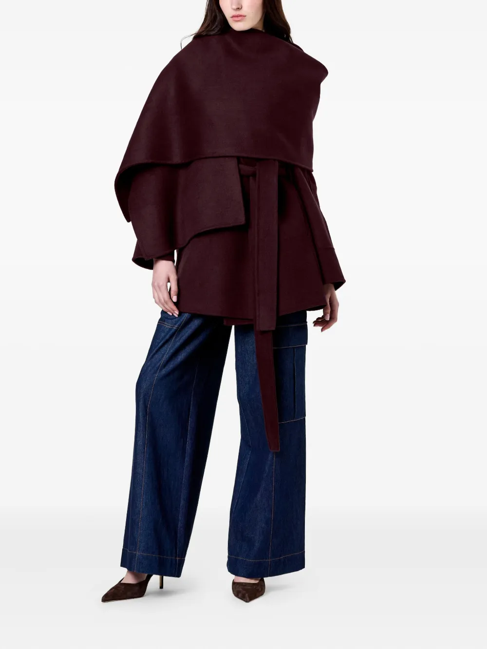 Nicholas Sandy Belted Coat In Purple