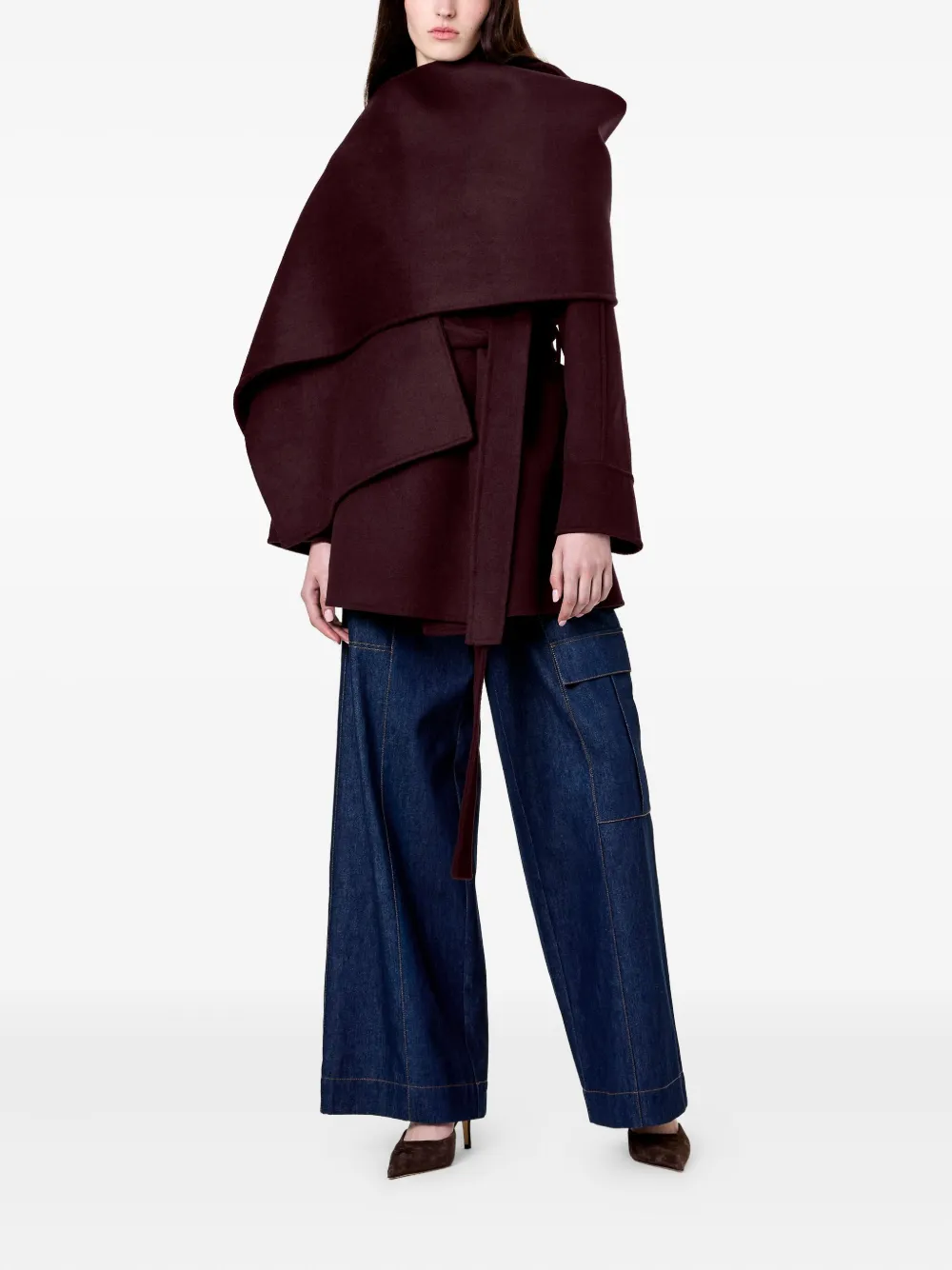 Nicholas Sandy belted coat - Paars