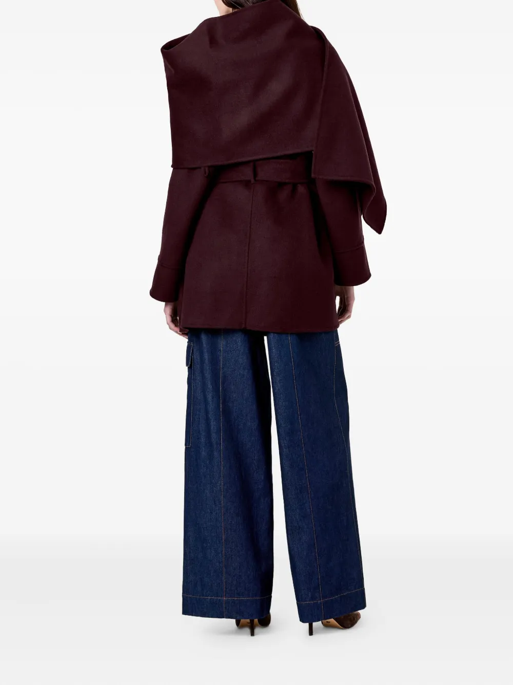 Nicholas Sandy Belted Coat In Purple