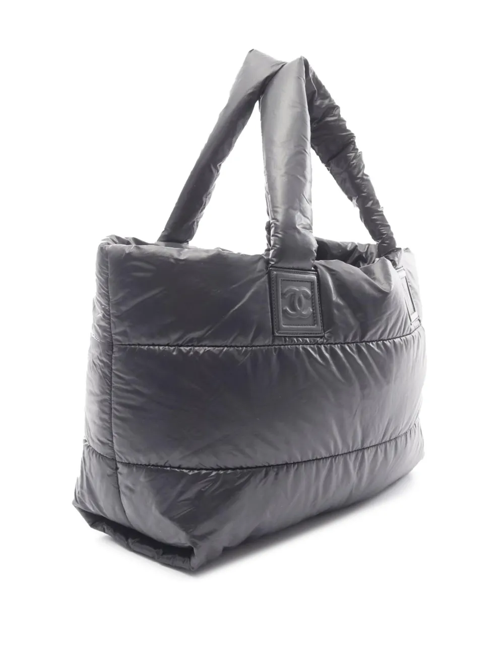 Pre-owned Chanel 2008-2009 Coco Cocoon Mm Tote Bag In Black