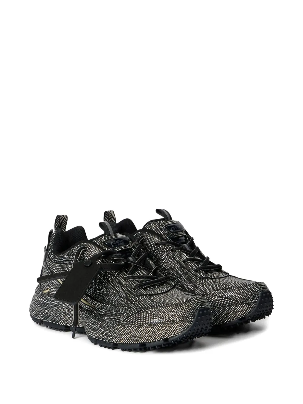 Off-white Be Right Crystal-textured Sneakers In Multi