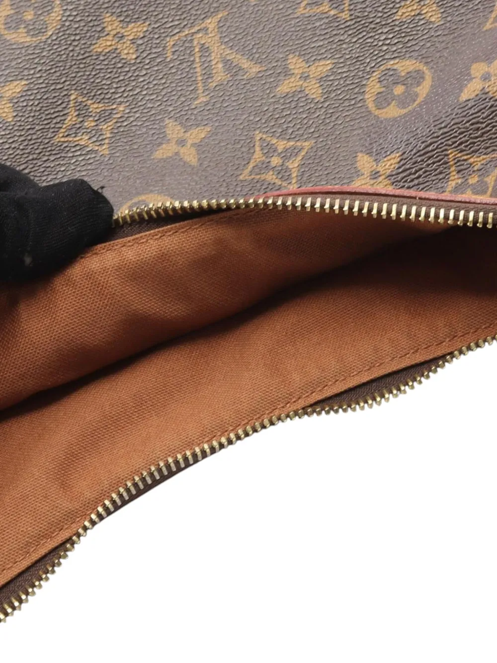 Pre-owned Louis Vuitton 2009 Monogram Odeon Mm Crossbody Bag In Brown