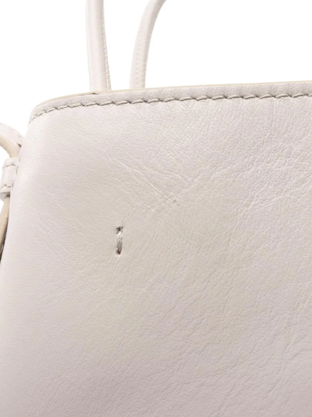 Pre-owned Chloé 2010-2025 Leather Sense Micro Satchel In Neutral