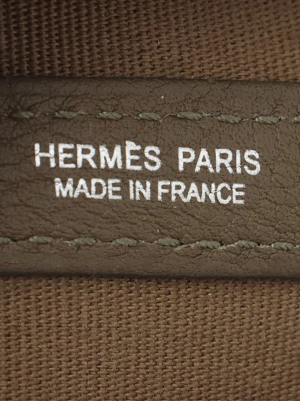 Pre-owned Hermes 2020 Toile Officier And Vache Country Garden Party 30 Tote Bag In Green