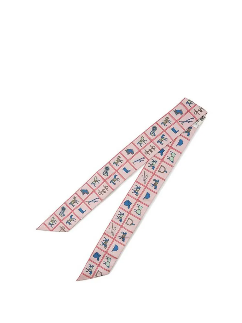 Pre-owned Hermes 2022 Couvertures Et Tenues De Jour Silk Twilly Scarf Scarves In Multi