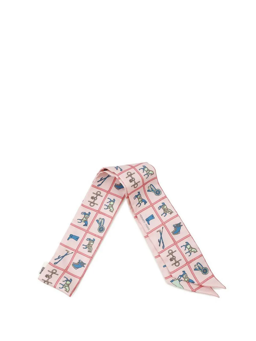 Pre-owned Hermes 2022 Couvertures Et Tenues De Jour Silk Twilly Scarf Scarves In Multi