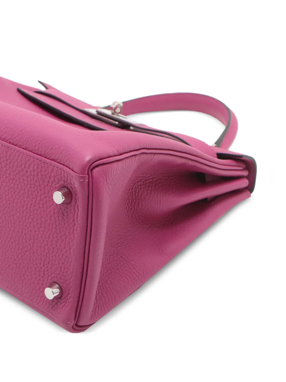 Pre-owned Hermes 2017 Togo Kelly Ii Retourne 28 Satchel In Pink