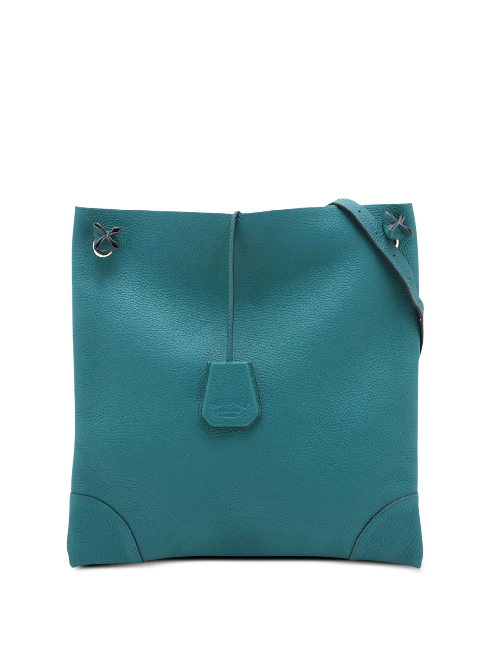 Pre-owned Hermes 2019 Clemence Silky City 33 Crossbody Bag In Blue