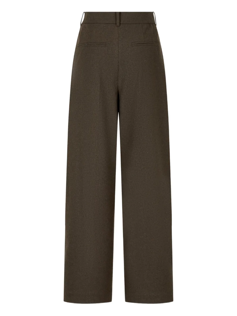 Studio Tomboy Pleated Wool Blend Trousers In Brown