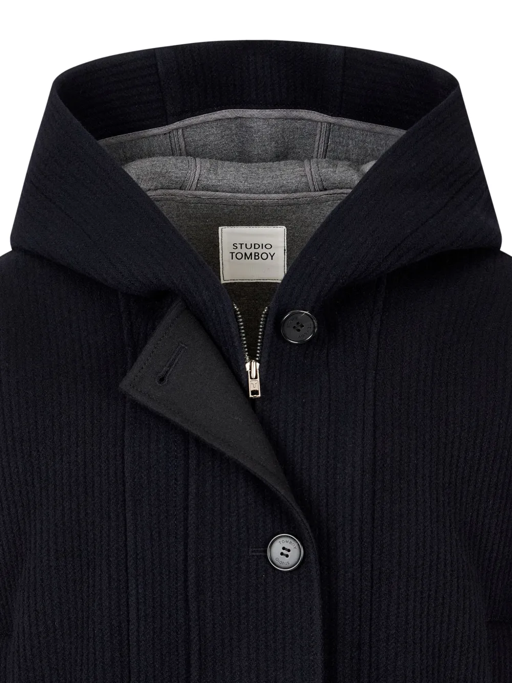 STUDIO TOMBOY Ribfluwelen jack Blauw