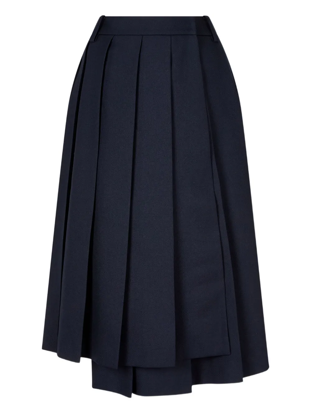 Studio Tomboy Pleated Wrap Skirt In Blue
