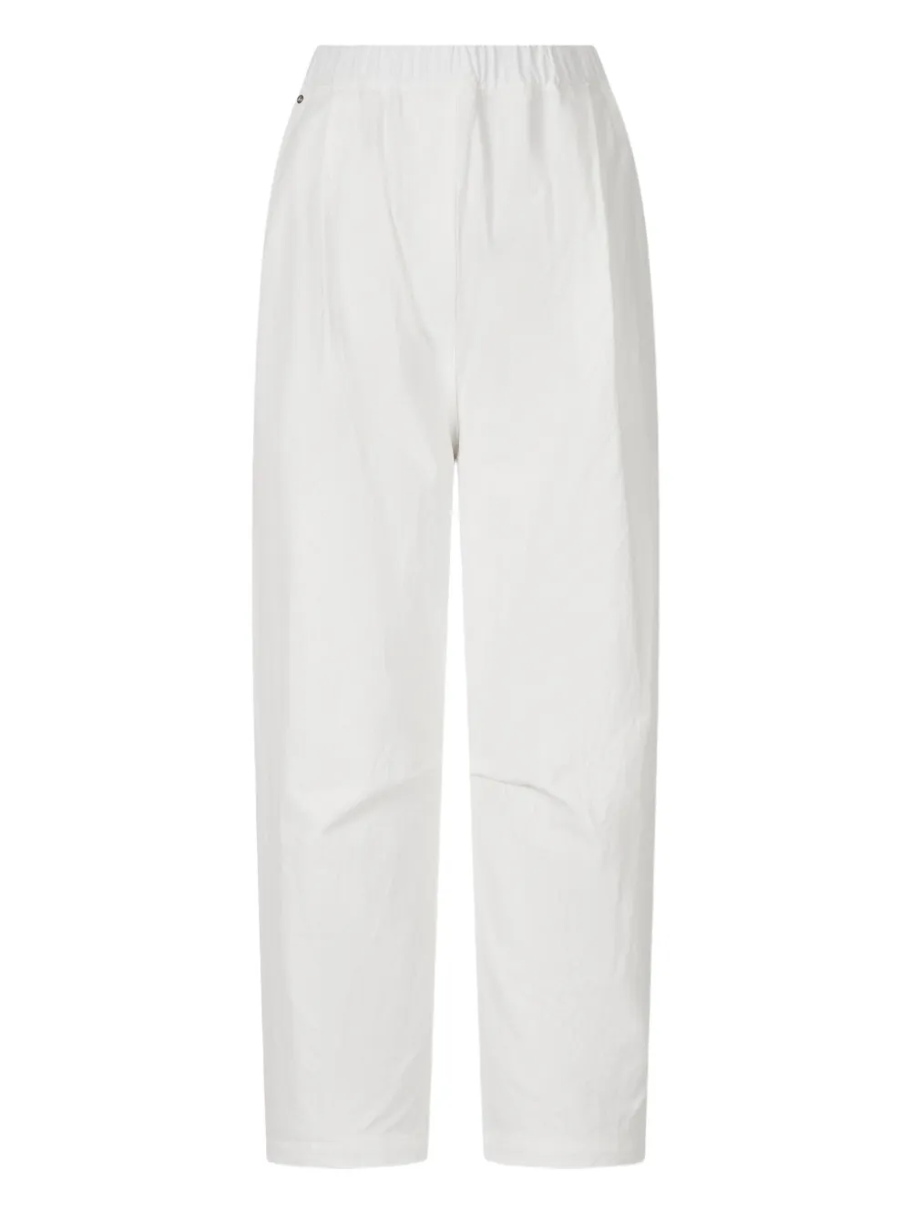Studio Tomboy Elasticated Baggy Cotton Trousers In White