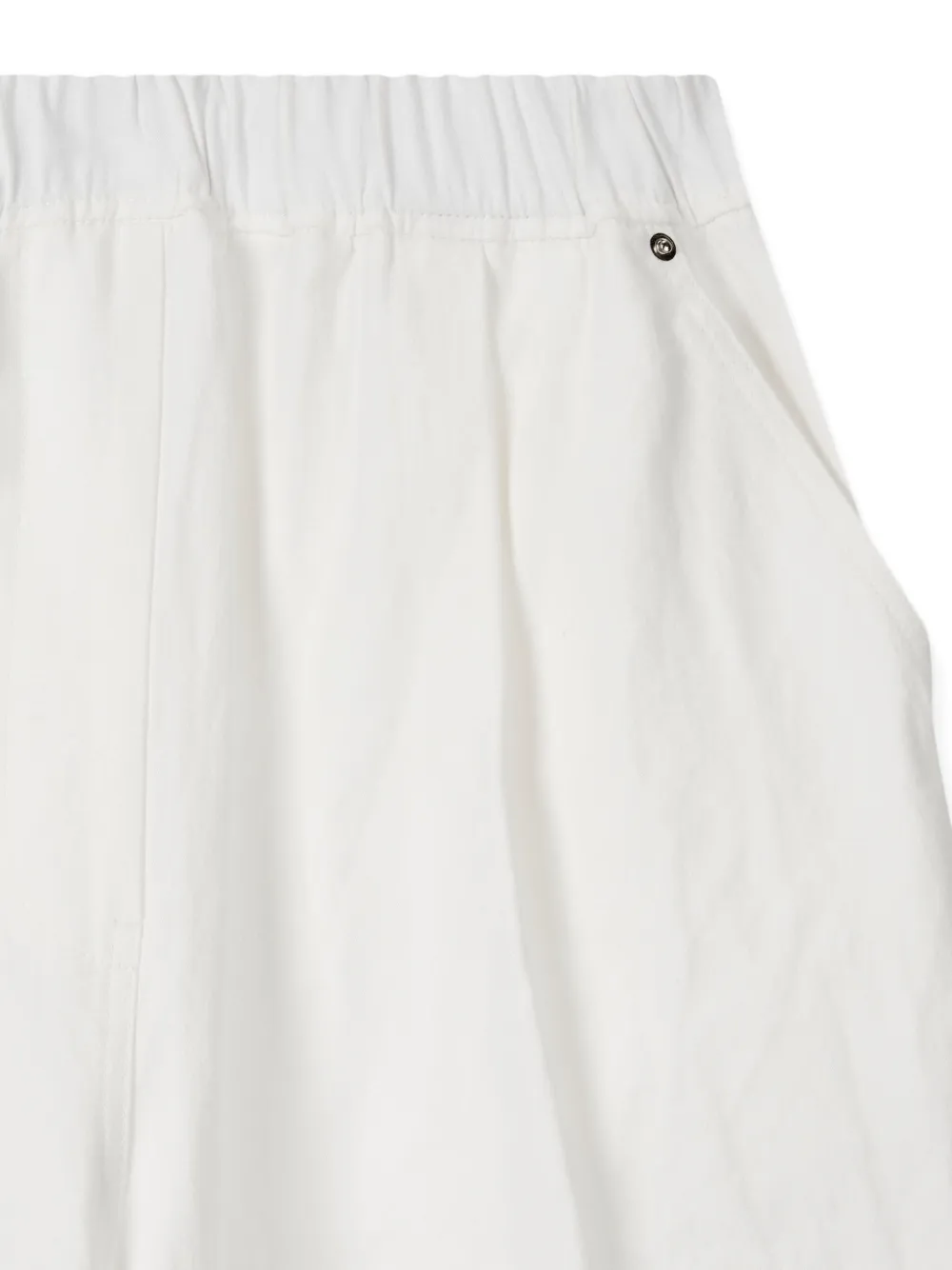 STUDIO TOMBOY Katoenen elastische baggty broek Wit