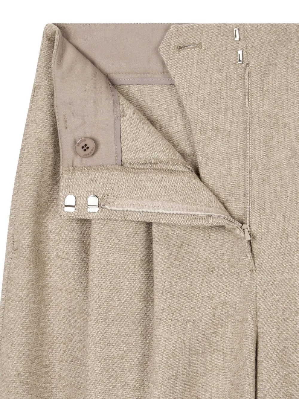 STUDIO TOMBOY Straight broek met plooien Beige