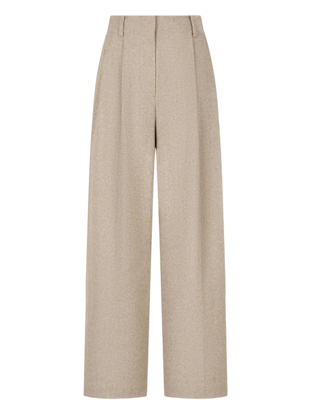 Studio Tomboy Pleated Straight Pants In Neutral
