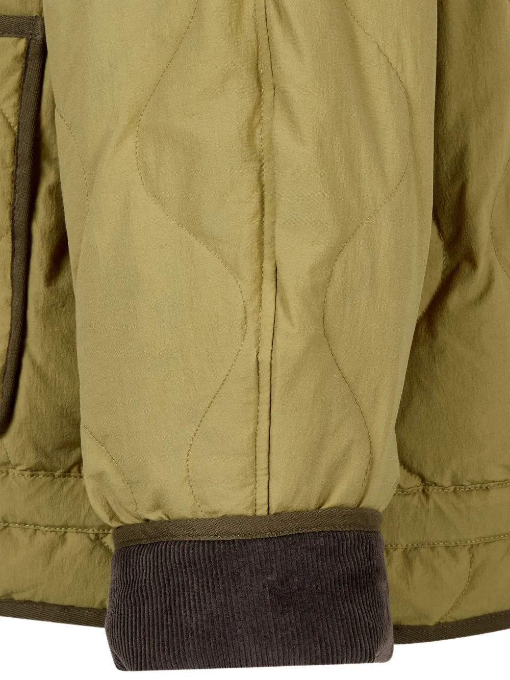 Studio Tomboy Quilted-design Jacket In Green