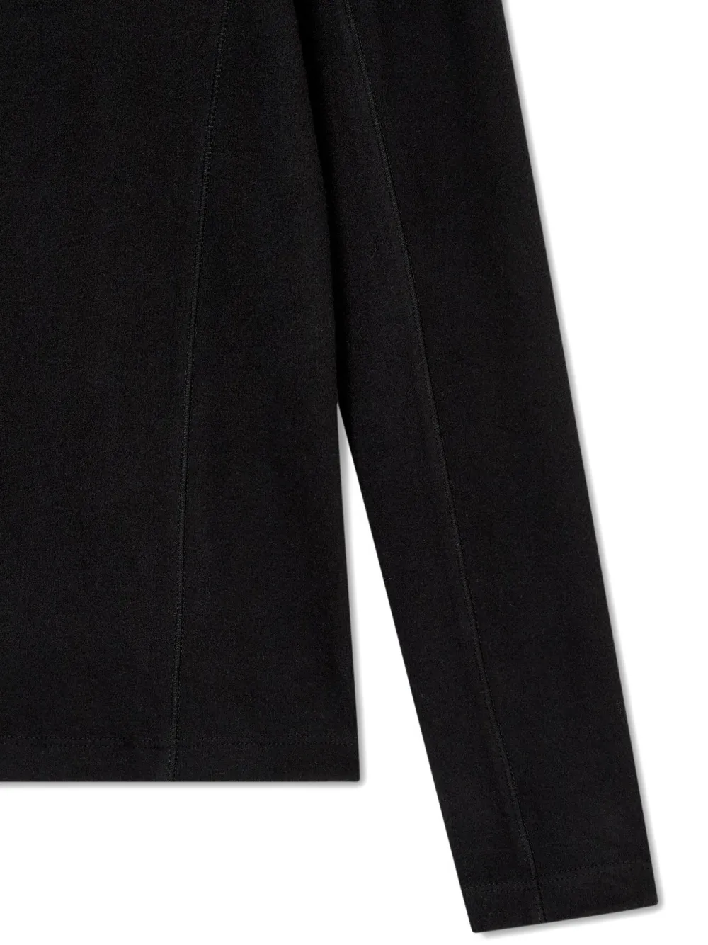 Studio Tomboy Fleece Lined Long Sleeve Turtleneck In Black