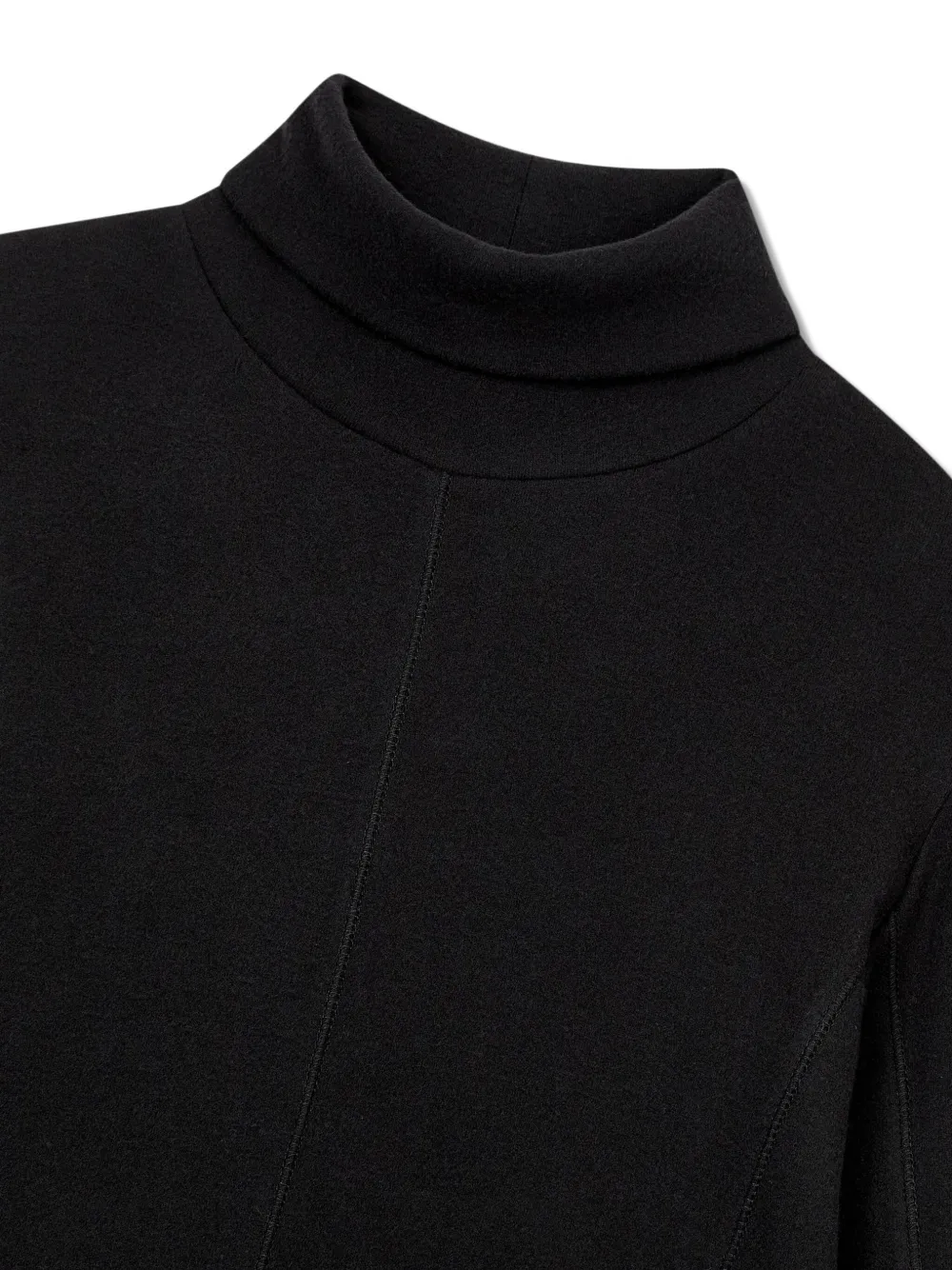 Studio Tomboy Fleece Lined Long Sleeve Turtleneck In Black