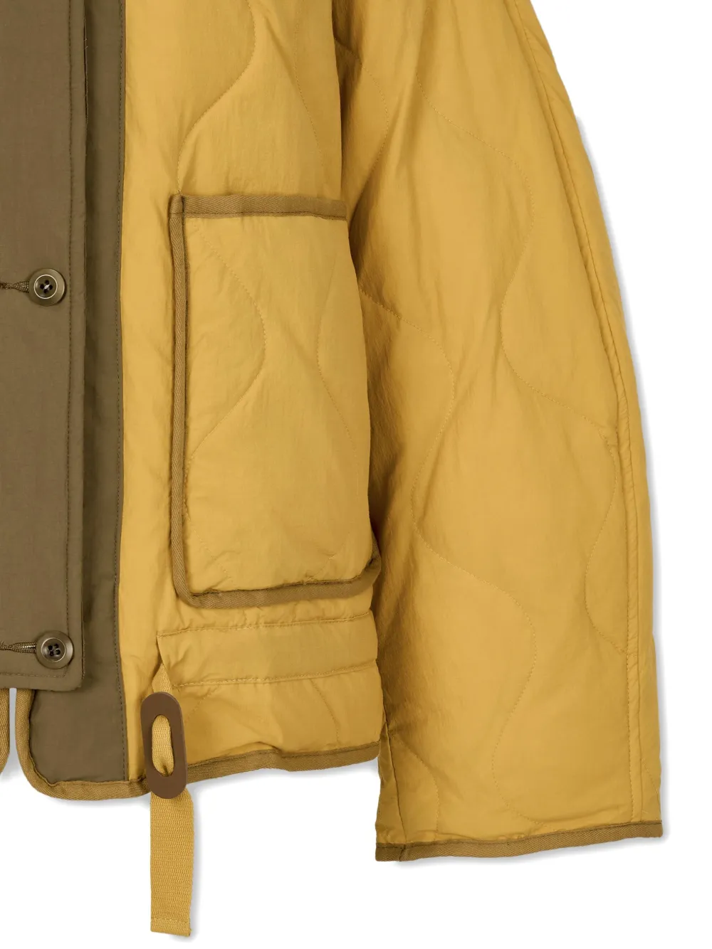 STUDIO TOMBOY Gewatteerd ribfluwelen jack Geel