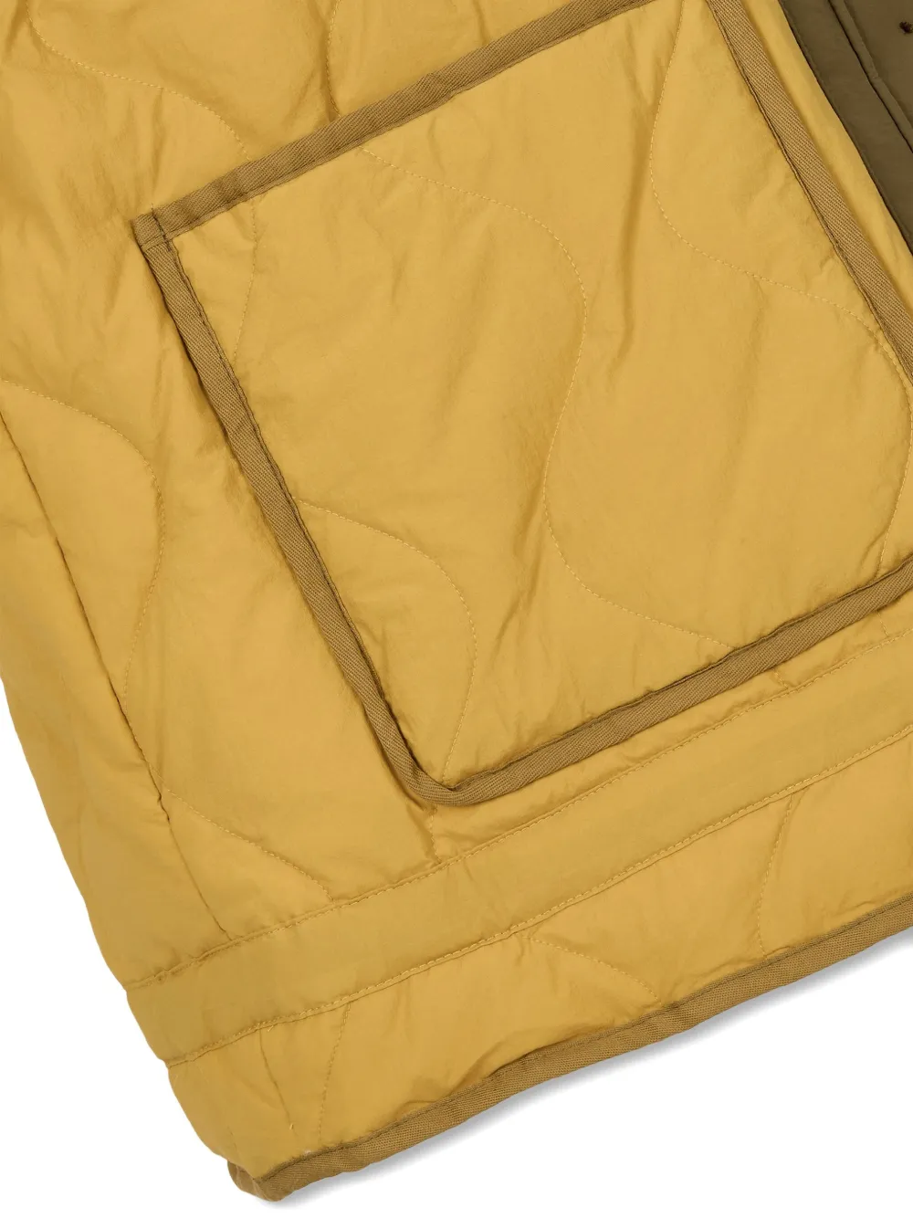 STUDIO TOMBOY Gewatteerd ribfluwelen jack Geel