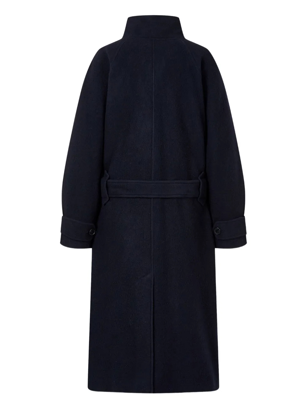 Studio Tomboy High Collar Belted Coat In Multi