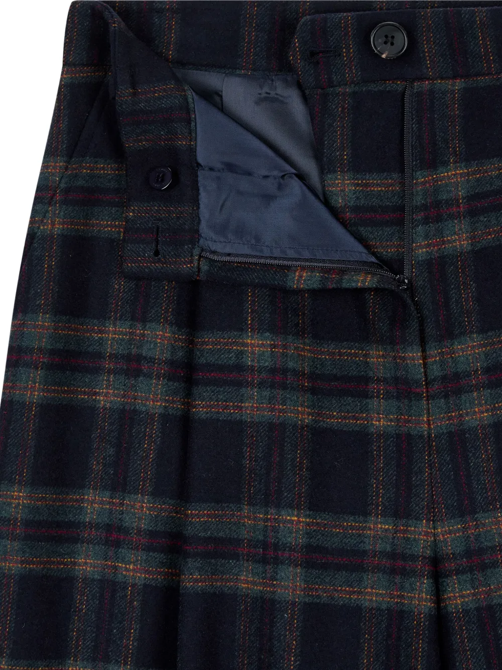 STUDIO TOMBOY Geruite plooibroek Blauw