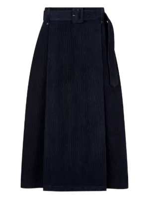 Sacai ストライプ プリーツスカート | グレー | FARFETCH JP