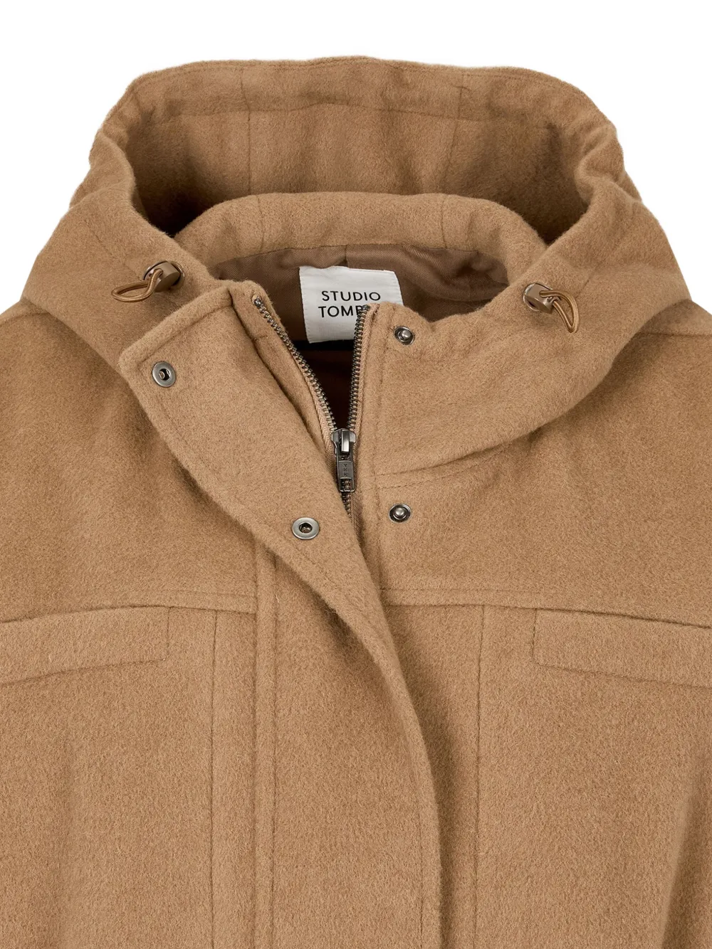 Studio Tomboy Hooded Field Jacket In Brown