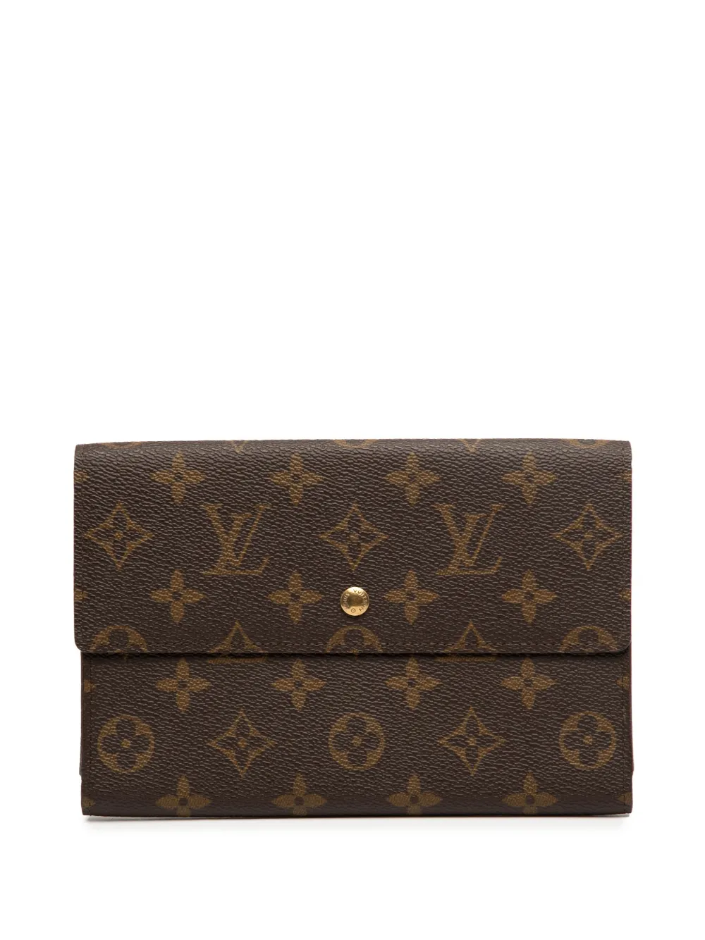 Louis Vuitton Pre-Owned 1992 モノグラム パスポート オーガナイザー ウォレット 長財布 - ブラウン Louis Vuitton Pre-Owned 1992 モノグラム パスポート オーガナイザー ウォレット 長財布 - ブラウン