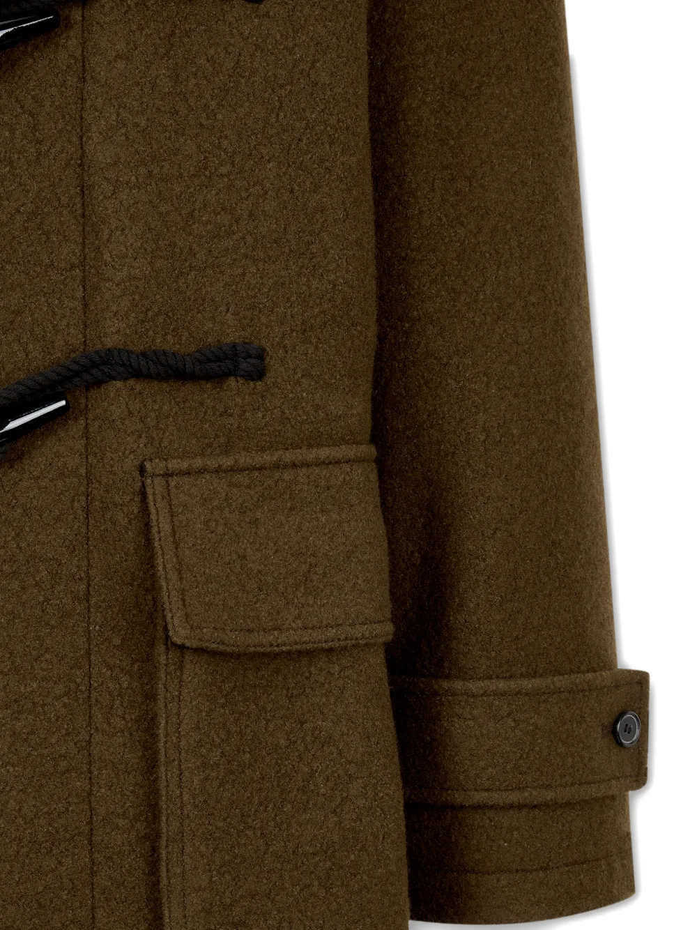 TOMBOY Bouclé duffeljas met capuchon Bruin