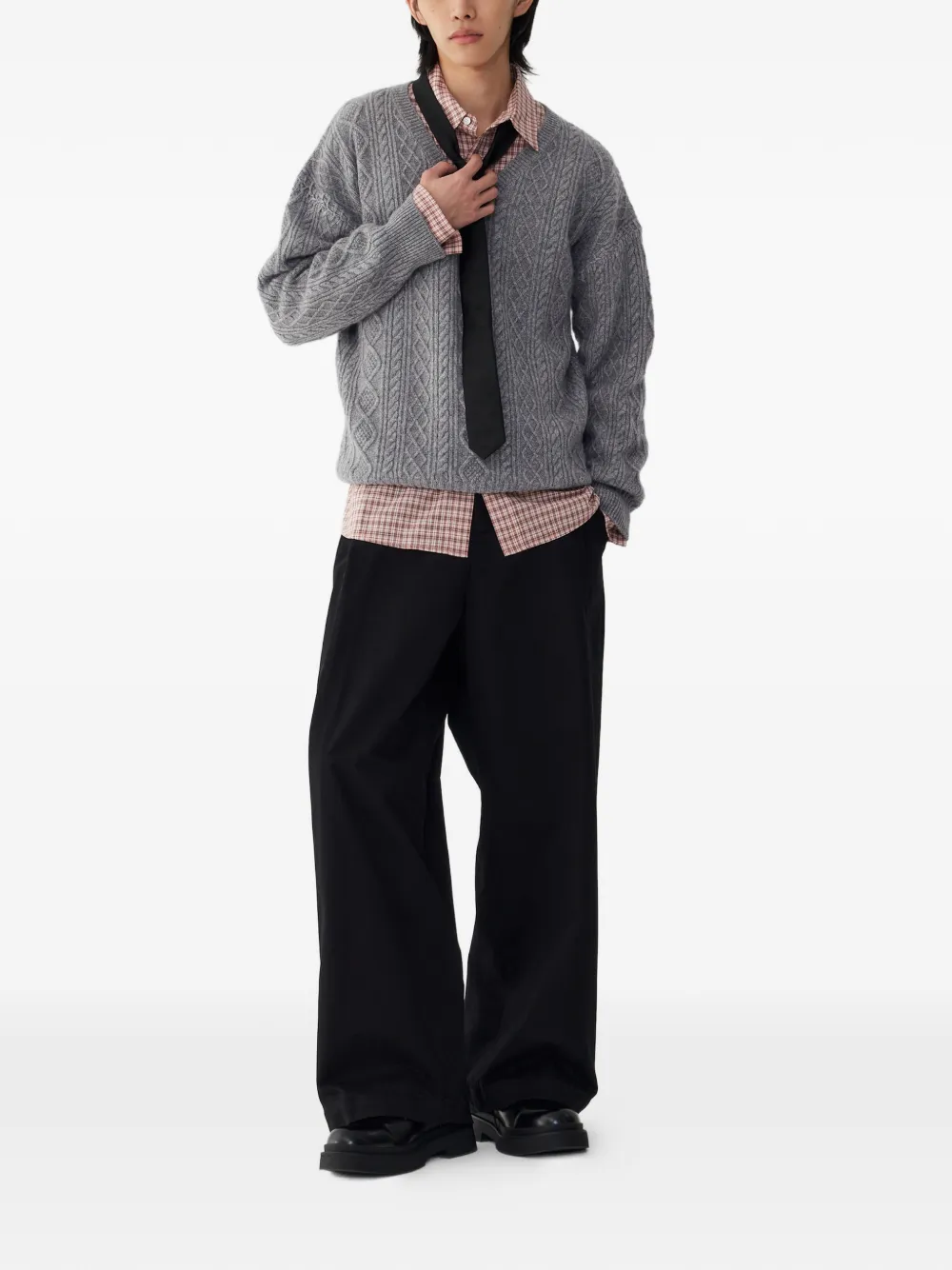 STUDIO TOMBOY pleated belt-loops trousers | Wide-Leg Trousers | Image 2