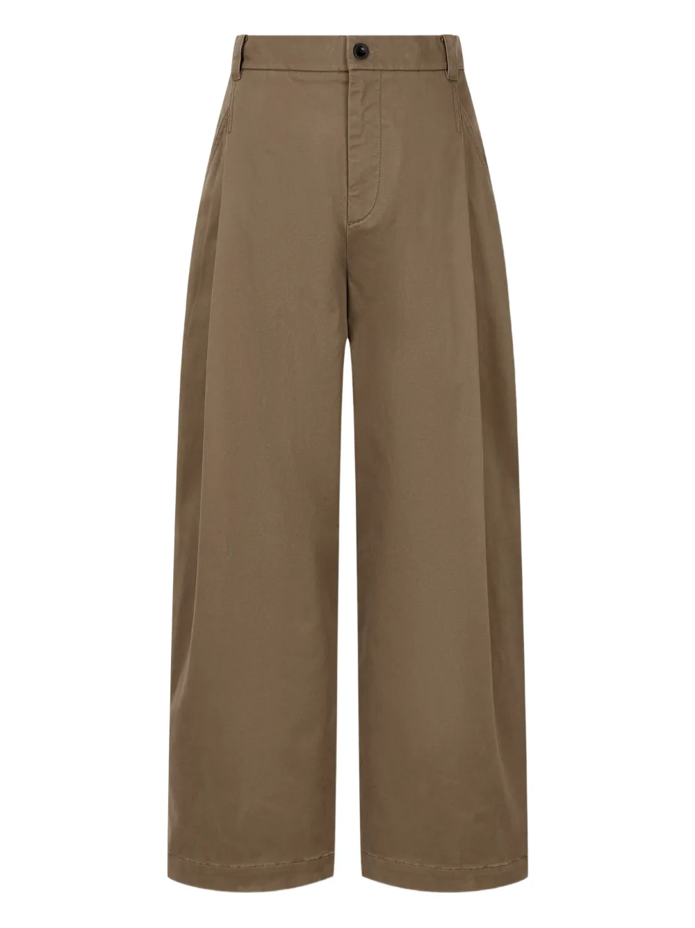 STUDIO TOMBOY pleated belt-loop trousers | Brown | Image 1