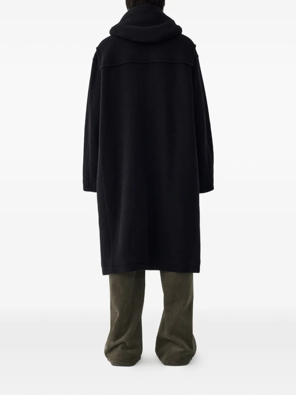 TOMBOY Bouclé duffeljas met capuchon Zwart