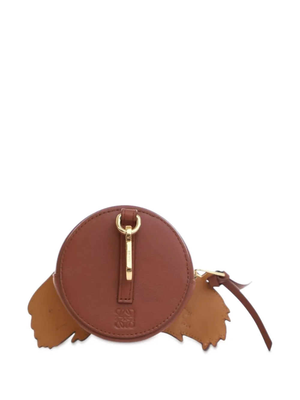 Pre-owned Loewe 2010-2025 Studio Ghibli Calfskin Heen Cookie Coin Pouch In Brown