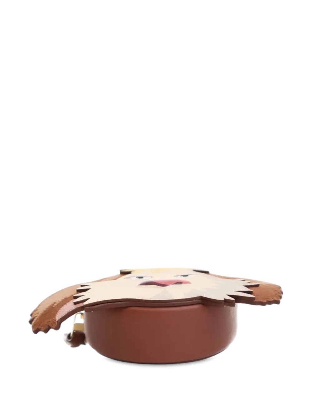 Pre-owned Loewe 2010-2025 Studio Ghibli Calfskin Heen Cookie Coin Pouch In Brown