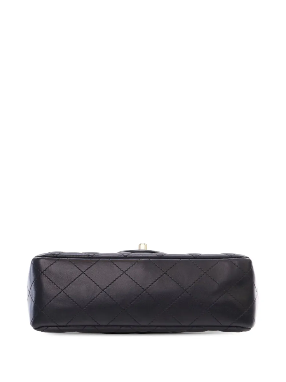 Pre-owned Chanel 2020 Mini Rectangular Classic Lambskin Coco Charms Single Flap Crossbody Bag In Black