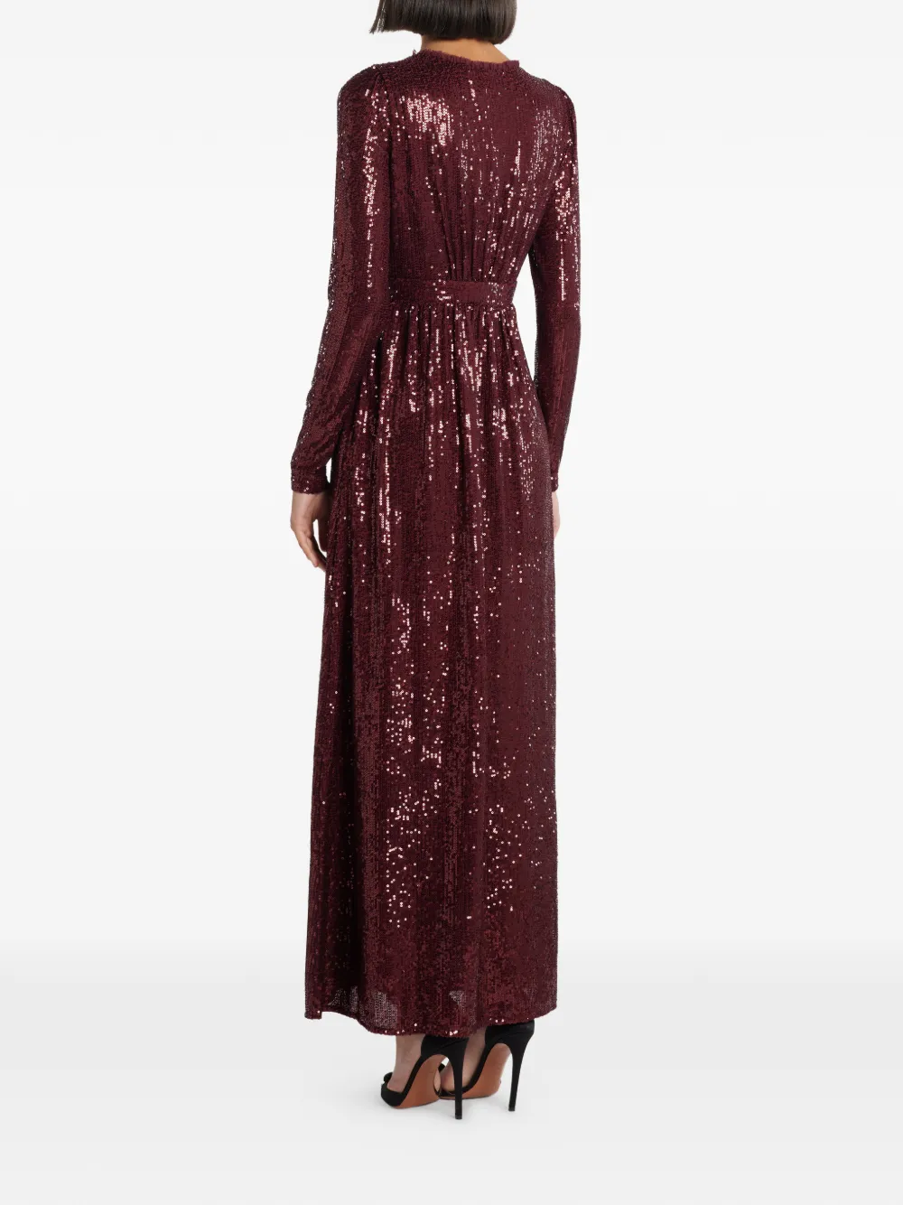 Needle & Thread Chelsea midi-jurk met pailletten en V-hals Rood