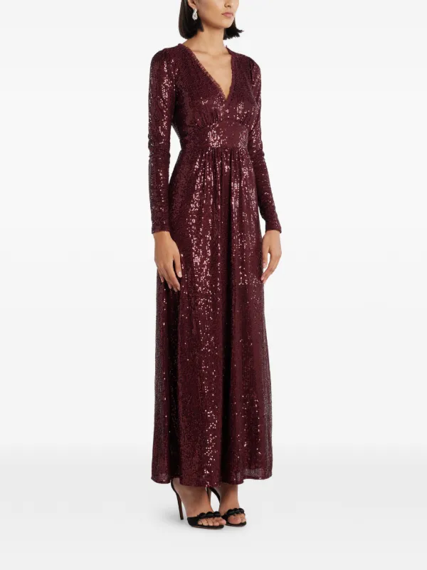 needle & thread silk dresses Needle & Thread Scallop Halterneck Maxi Gown - Purple - 5% Off