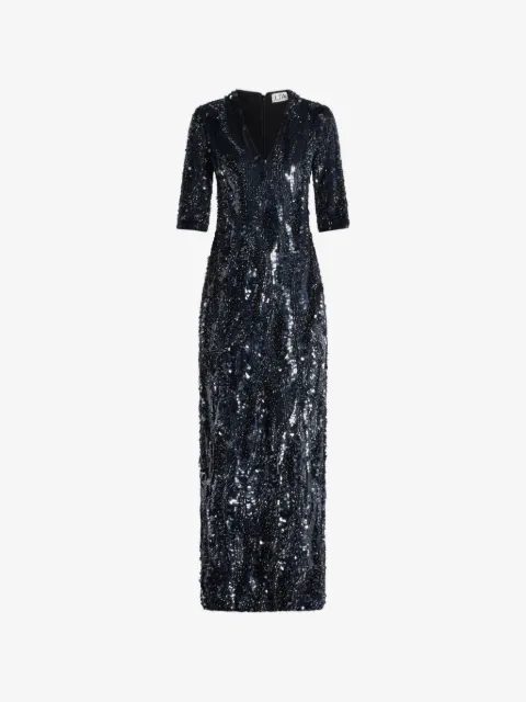 ILTA Allegra sequin V-neck maxi dress