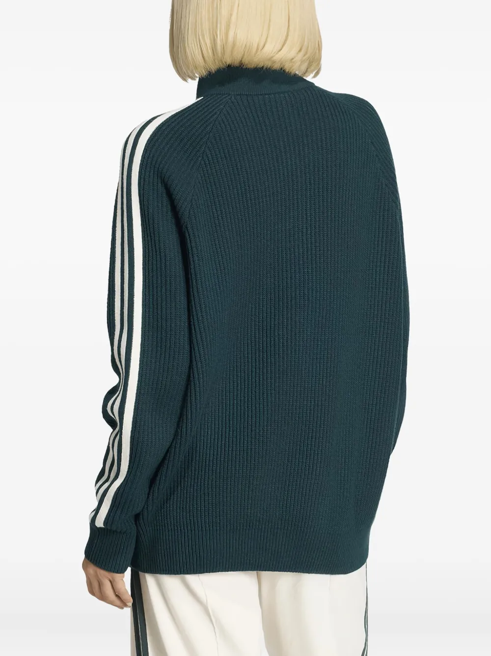 adidas Trui met trechterhals en ritsdetail Groen